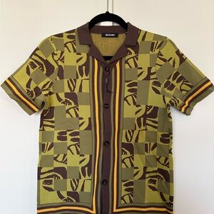 NWT Murano Big Boys Jacquard Block Camp Knit Top - 14/16